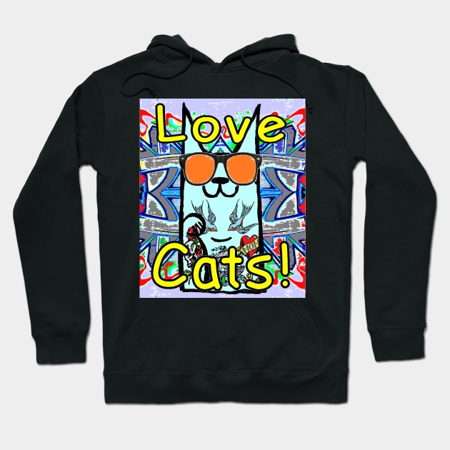 gothic,goth,nugoth,love,kitty,cat,cats,japan,wealth,777 Hoodie by LowEndGraphics